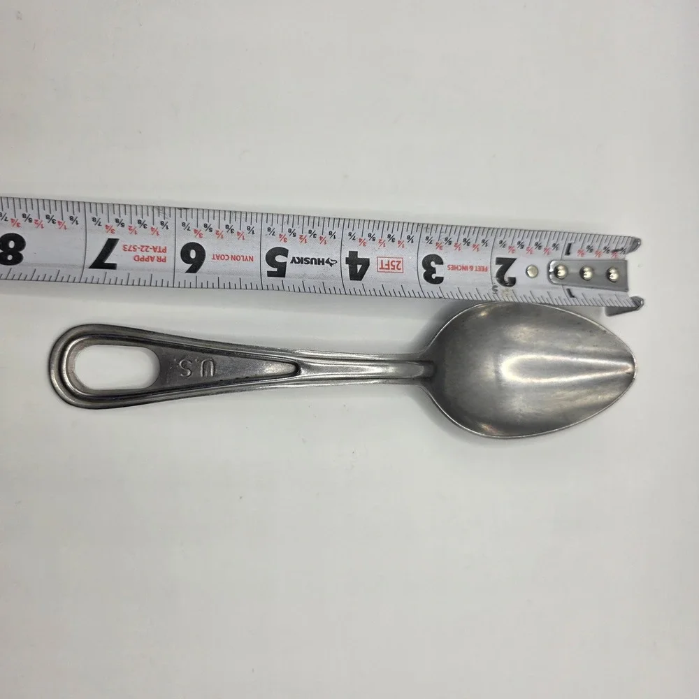 Vintage US Military Silco Stainless Steel Mess Kit Spoon US Stamped GI Surplus
